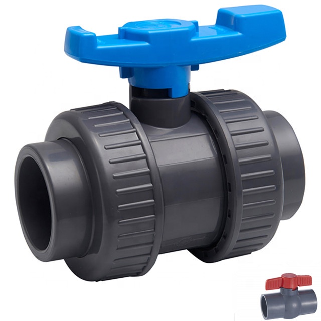 Ansi China Factory High Quality Water Treatment Cpvc Pvc Plastic Double Union Ball Valve